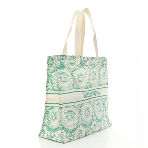 NWT DIOR DIORIVIERA Canvas Tote Turquoise - Picture 3 of 5